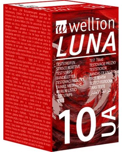 Luna Тест ленти за пикочна киселина, 10 броя, Wellion - 1