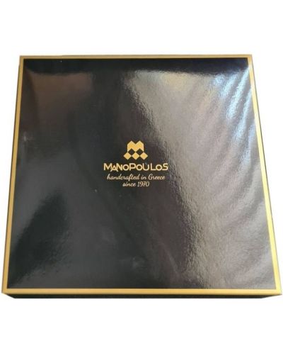 Луксозен ръчно изработен шах Manopoulos, 20 х 20 cm, бордо - 5