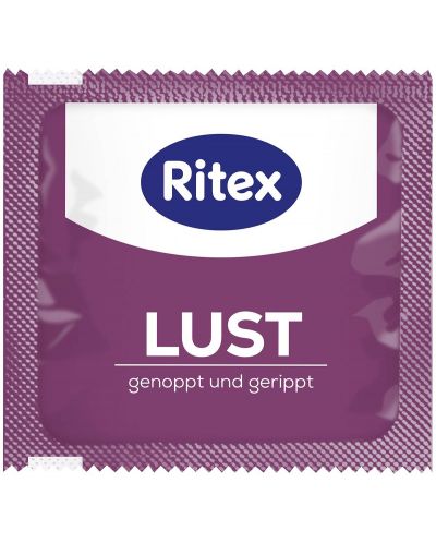 Lust Презервативи, оребрени и с точки, 8 броя, Ritex - 3
