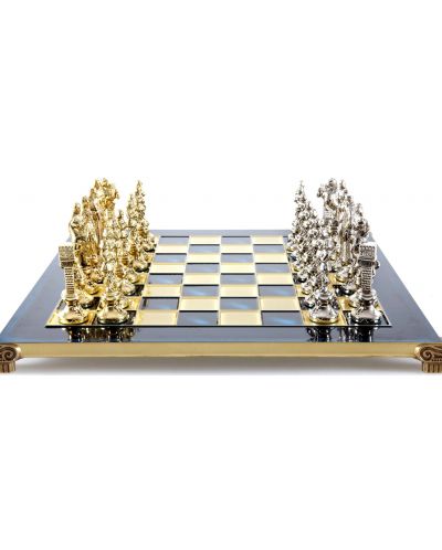 Луксозен шах Manopoulos - Ренесанс, сини полета, 36 x 36 cm - 1