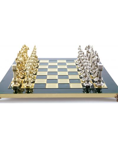 Луксозен шах Manopoulos - Ренесанс, зелени полета, 36 x 36 cm - 1