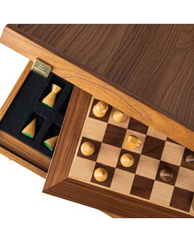 Луксозен шах Manopoulos - модернистичен, орех, 40 x 40 cm - 5