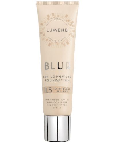 Lumene Blur Фон дьо тен, SPF15, 1.5 Fair Beige, 30 ml - 1