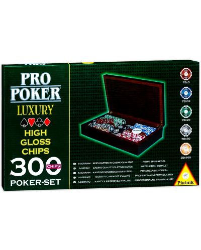 Луксозен комплект чипове за покер Piatnik - 1