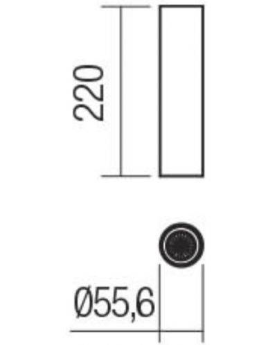 Луна Smarter - Axis 01-2156, IP20, 240V, GU10, 1x35W, черен мат - 2