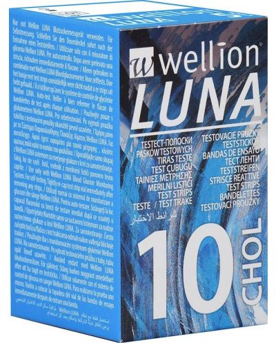 Luna Тест ленти за холестерол, 10 броя, Wellion - 1