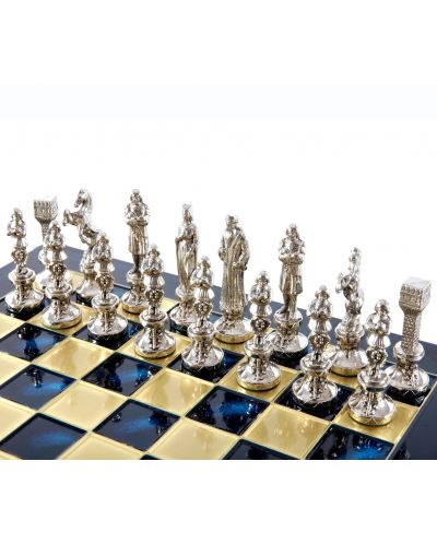 Луксозен шах Manopoulos - Ренесанс, сини полета, 36 x 36 cm - 5
