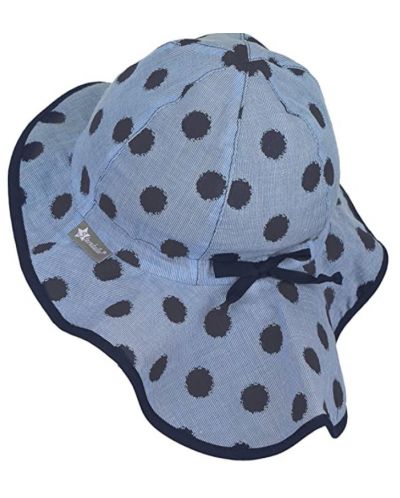 Лятна детска шапка с UV 50+ защита Sterntaler - 53 cm, 2-4 години, синя - 2