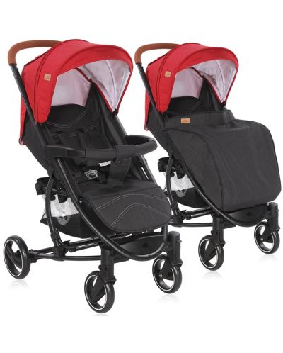 Лятна количка с покривало Lorelli - S-300, Red &amp; Black