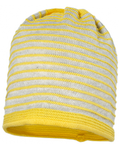 Лятна плетена шапка Maximo - Жълта/сива - 1