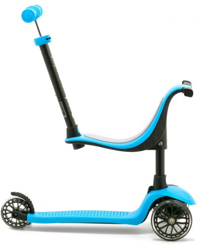 Тротинетка със седалка Fun Kids Fun Wheel Mini Plus - Синя - 4