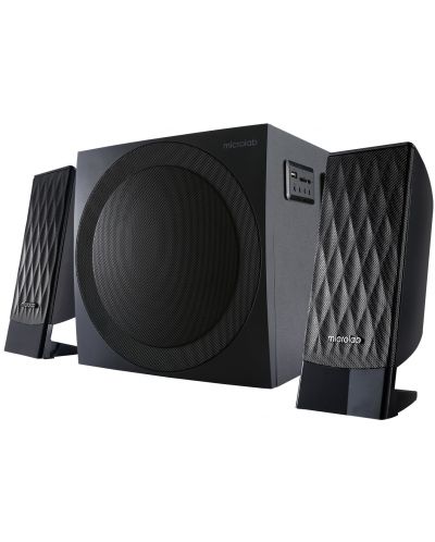 Аудио система Microlab - M-300BT, 2.1, черна - 1