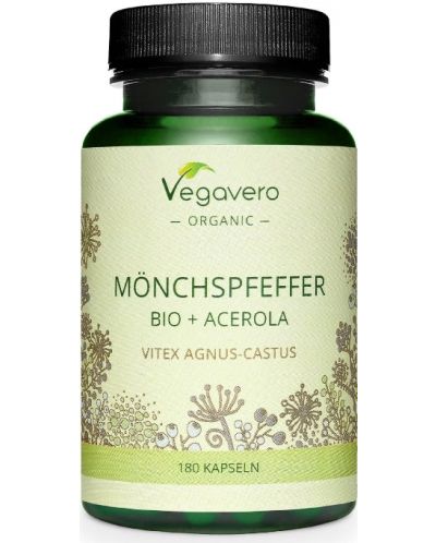 Mönchspfeffer Bio + Acerola, 180 капсули, Vegavero - 1