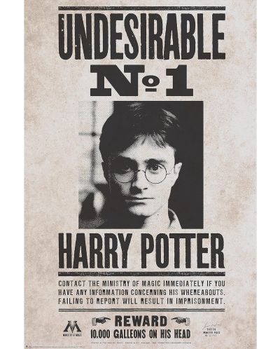 Макси плакат GB eye Movies: Harry Potter - Undesirable No. 1 - 1