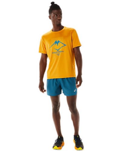 Мъжка тениска Asics - Fujitrail Logo SS Top, жълта - 2