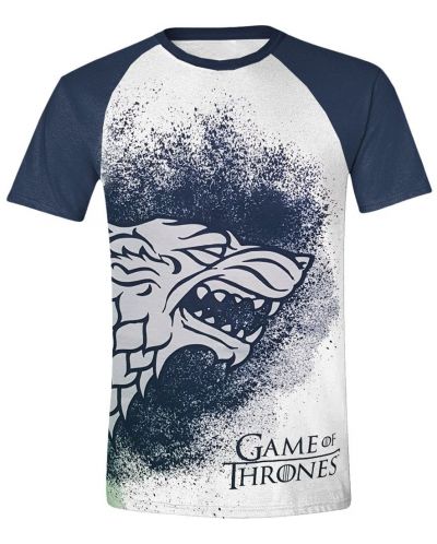 Тениска Game of Thrones - Painted Stark Raglan - 1