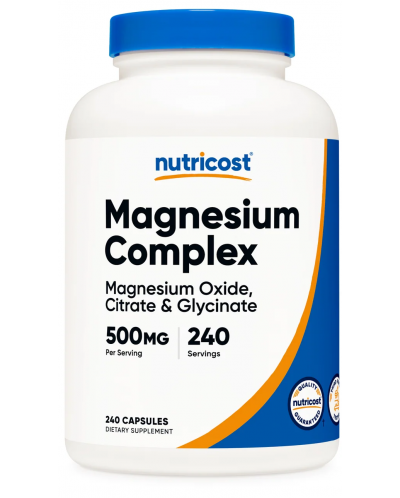 Magnesium Complex, 500 mg, 240 капсули, Nutricost - 1