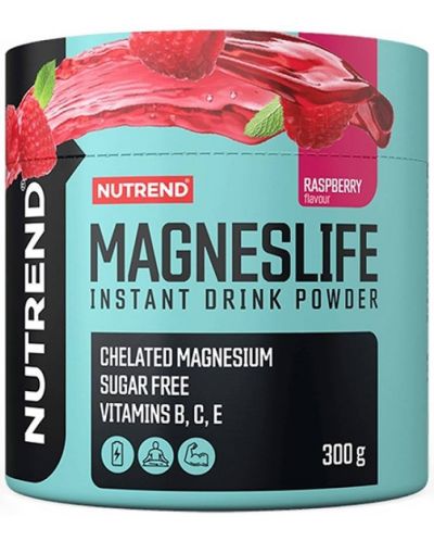 Magneslife Instant Drink Powder, малина, 300 g, Nutrend - 1