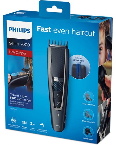 Машинка за подстригване Philips Series 7000 hair clipper Titanium Blades HC7650/15 - 6