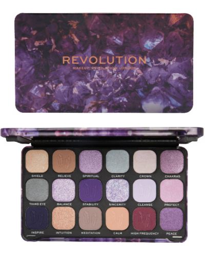 Makeup Revolution Forever Flawless Палитра сенки Amethyst, 18 цвята - 1