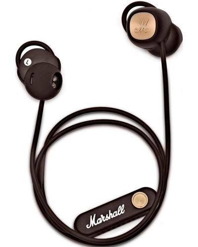 Безжични слушалки с микрофон Marshall - Minor II, кафяви - 1