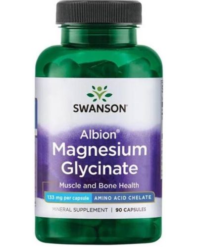Magnesium Glycinate, 133 mg, 90 капсули, Swanson - 1