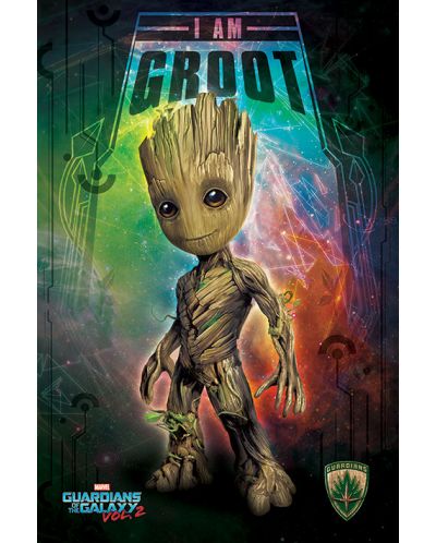 Макси плакат Pyramid - Guardians of the Galaxy Vol. 2 (I Am Groot - Space) - 1