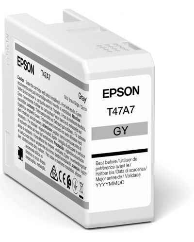 Мастилница Epson - T47A7, за Epson SC-P900, сива - 1