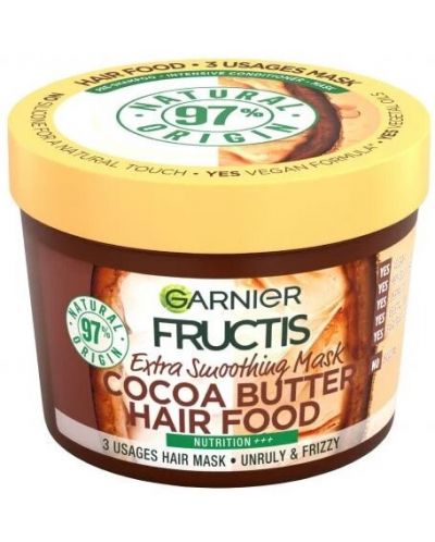 Garnier Fructis Hair Food Маска за коса с какаово масло, 390 ml - 1