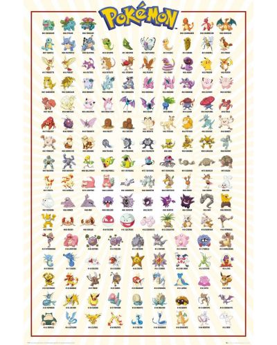 Макси плакат GB Eye Pokémon - Kanto 151 - 1