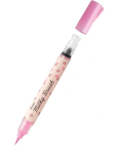 Маркер четка Pentel Milky Colour Brush - Розова - 1