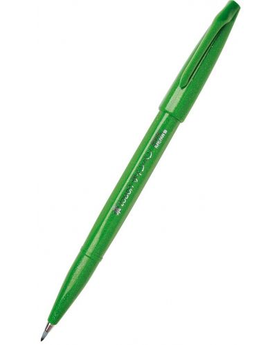 Маркер четка Pentel Sign Pen - SES15C, зелен - 1