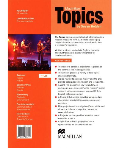 Macmillan Topics: Entertainment - Pre-Intermediate - 2