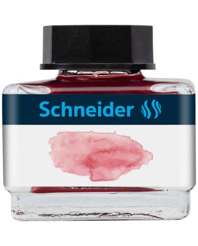 Мастило за писалка Schneider - 15 ml, руж - 1
