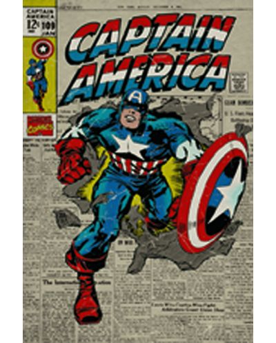 Макси плакат Pyramid - Captain America (Retro) - 1