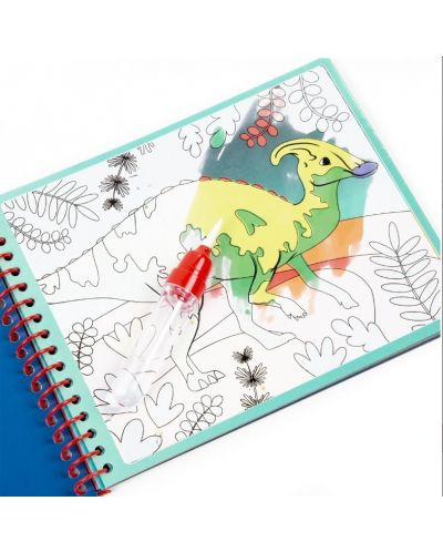 Магическа книжка за рисуване с вода Kidea - Динозаври - 2