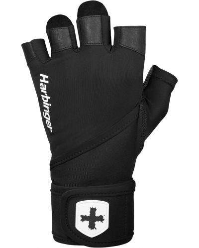 Мъжки ръкавици Harbinger - Pro Wrist Wraps 2.0, с накитници , черни - 1
