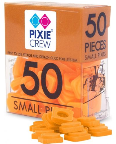 Малки силиконови пиксели Pixie Crew - Оранжеви, неон, 50 броя - 1