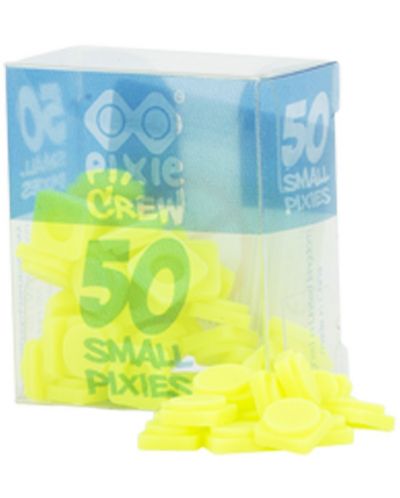 Малки силиконови пиксели Pixie Crew - Неоново жълти, 50 броя - 1