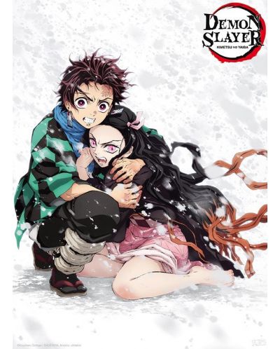 Макси плакат ABYstyle Animation: Demon Slayer - Tanjiro & Nezuko Snow - 1
