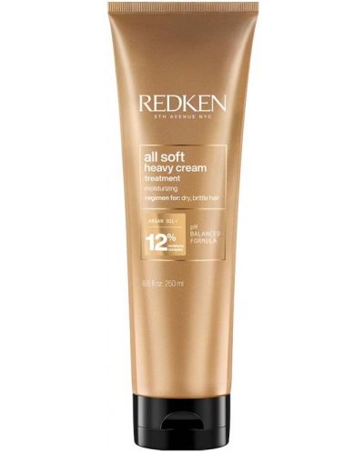 Redken All Soft Маска за коса Heavy Cream, 250 ml - 1