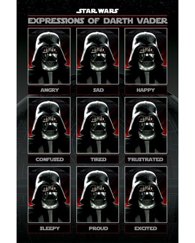 Макси плакат Pyramid - Star Wars (Expressions of Darth Vader) - 1