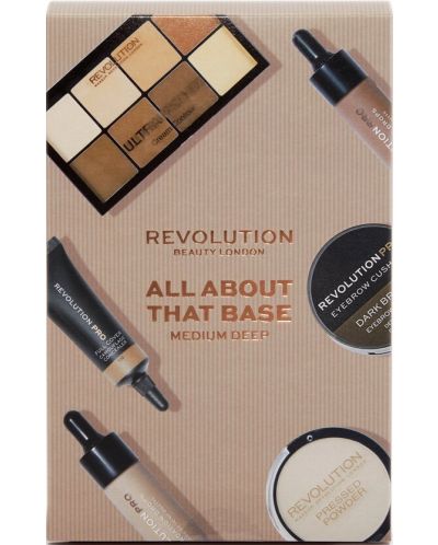 Makeup Revolution Грим комплект All About That Base Medium-Deep, 6 части - 2