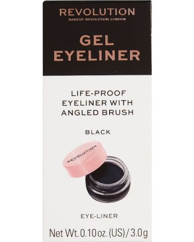 Makeup Revolution Гелообразна очна линия с четка Gel Eyeliner, 3 g - 3