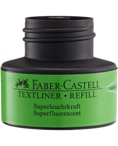 Мастило за текст маркер Faber-Castell - Зелено, 25 ml - 3