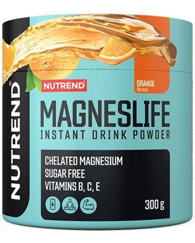 Magneslife Instant Drink Powder, портокал, 300 g, Nutrend - 1