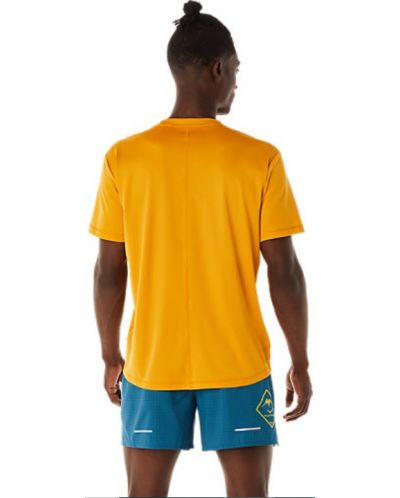 Мъжка тениска Asics - Fujitrail Logo SS Top, жълта - 4