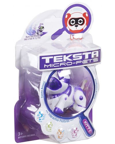 Интерактивна играчка Manley TEKSTA Micro Pets - Робот, Коте - 4