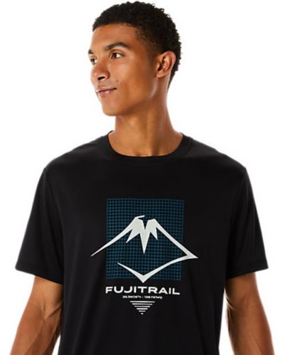 Мъжка тениска Asics - Fujitrail Logo SS Top, черна - 5