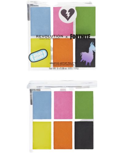 Makeup Revolution Fortnite Палитра за грим, 6 цвята - 1